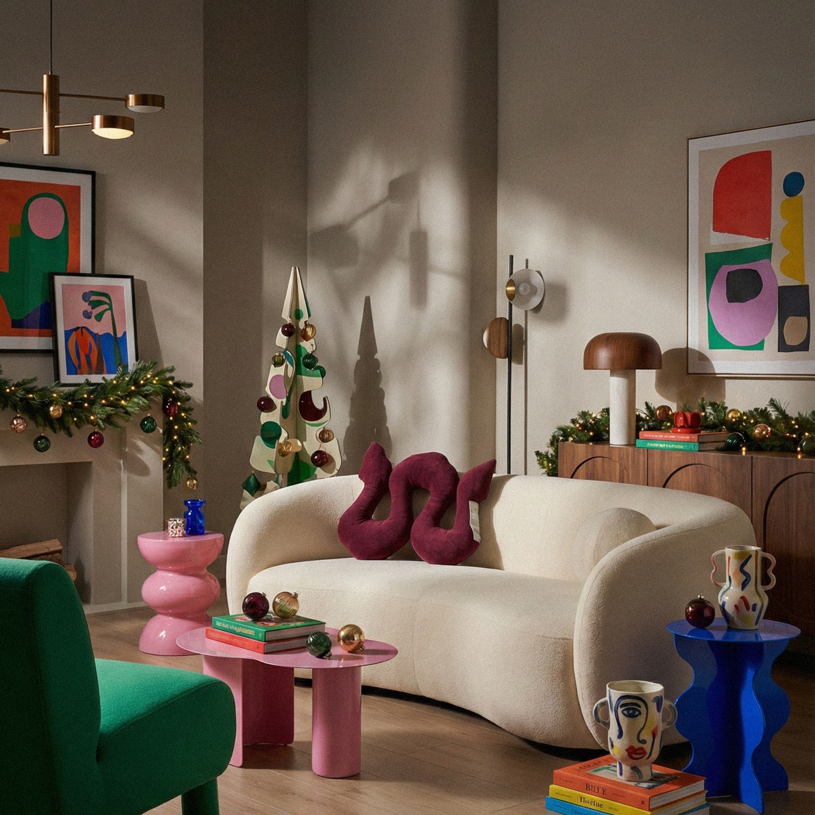 Squiggle Mate Dekoratif Yastık - Görsel 4