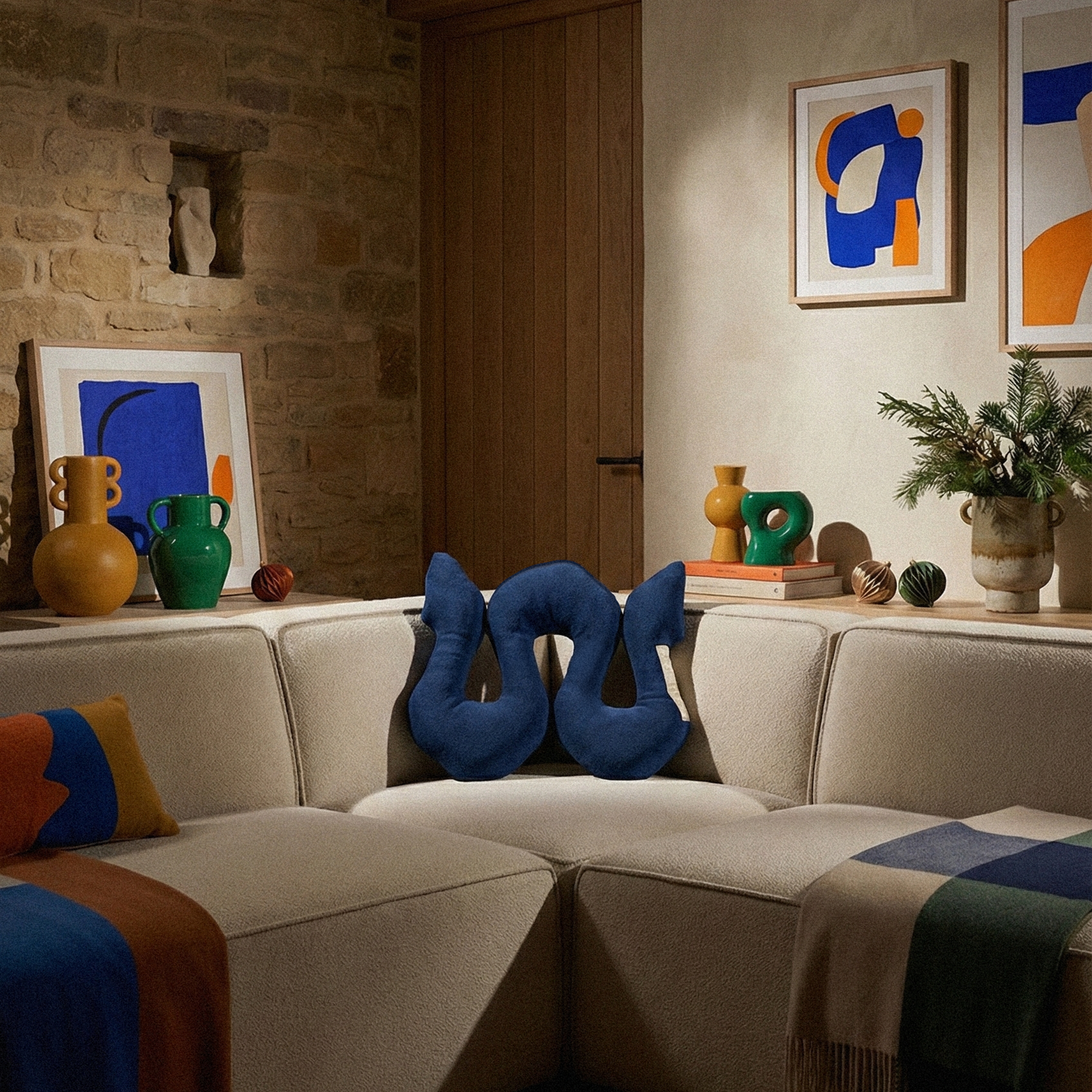 Squiggle Mate Dekoratif Yastık - Görsel 4