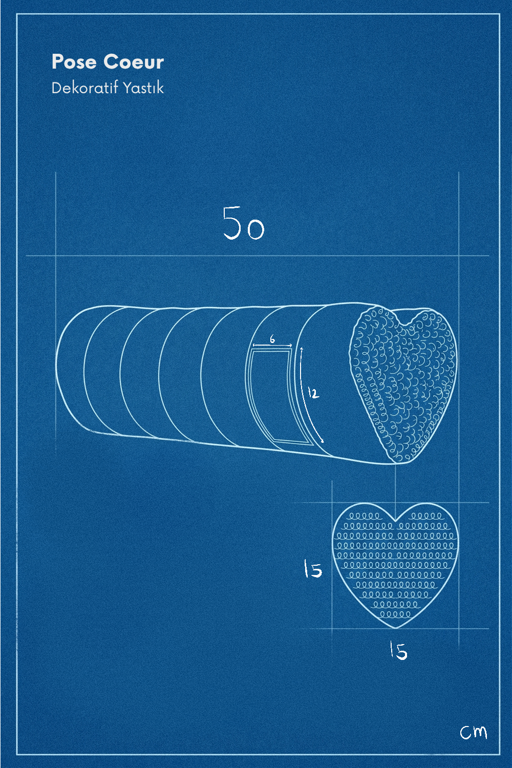 Pose Coeur Dekoratif Yastık - Görsel 3
